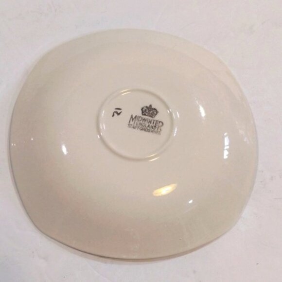 Vintage Set of 2 Midwinter 'Quite Contrary' Coffee Cups &‎ Saucers 1950s Retro - Picture 5 of 11